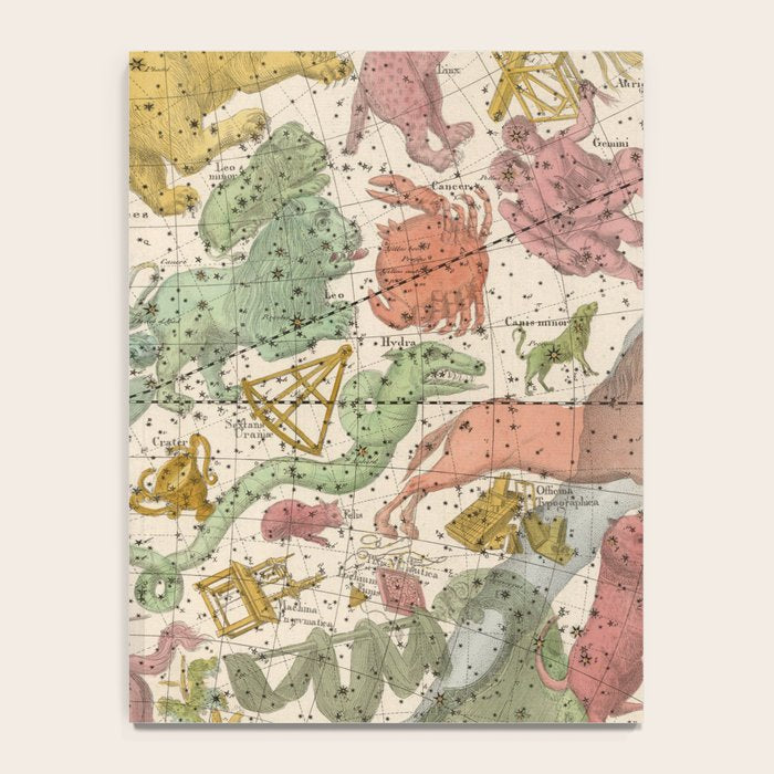 Libra Antique Astrology Zodiac Pictorial Map Notebook Gallery Image 4