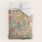 Libra Antique Astrology Zodiac Pictorial Map Comforter Gallery Image 6