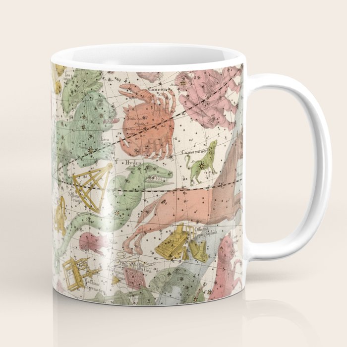 Libra Antique Astrology Zodiac Pictorial Map Coffee Mug Gallery Image 1