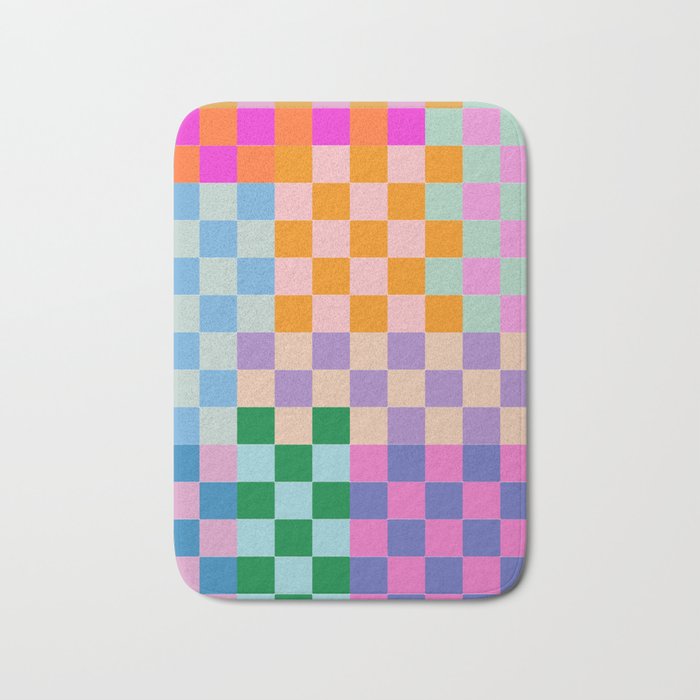 Checkerboard Collage Bath Mat Gallery Image 1