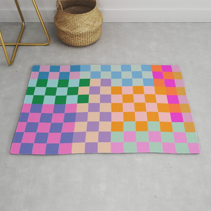 Checkerboard Collage Rug Gallery Image 1