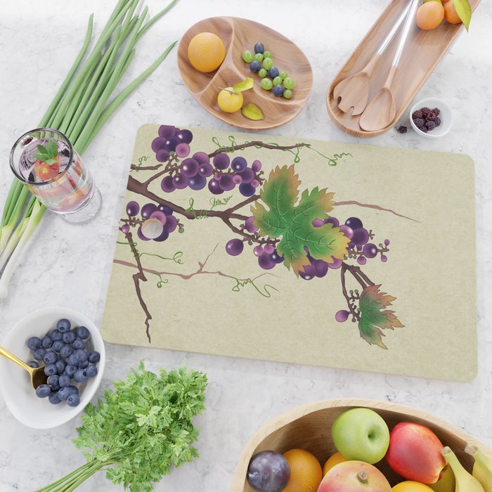 Minhwa : Grapevine Type (Korean traditional/folk art) Cutting Board Gallery Image 2