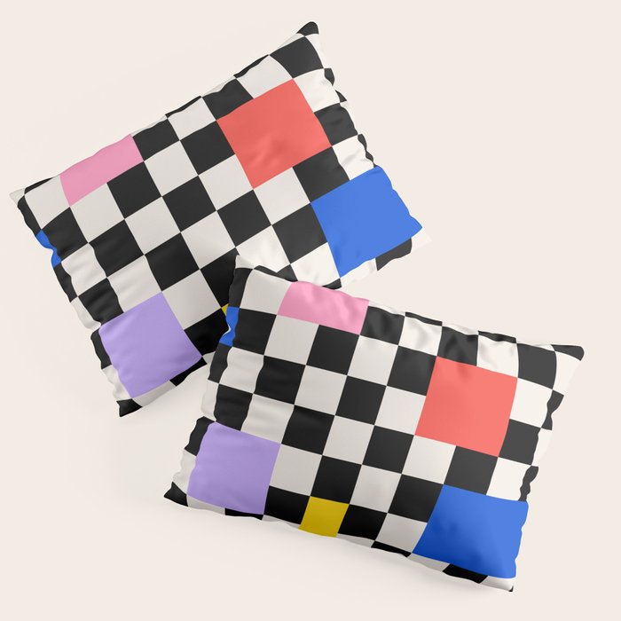 Patchwork: Bauhaus Check Edition Pillow Sham Gallery Image 1