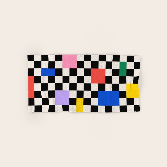 Patchwork: Bauhaus Check Edition Bath Towel Gallery Image 1