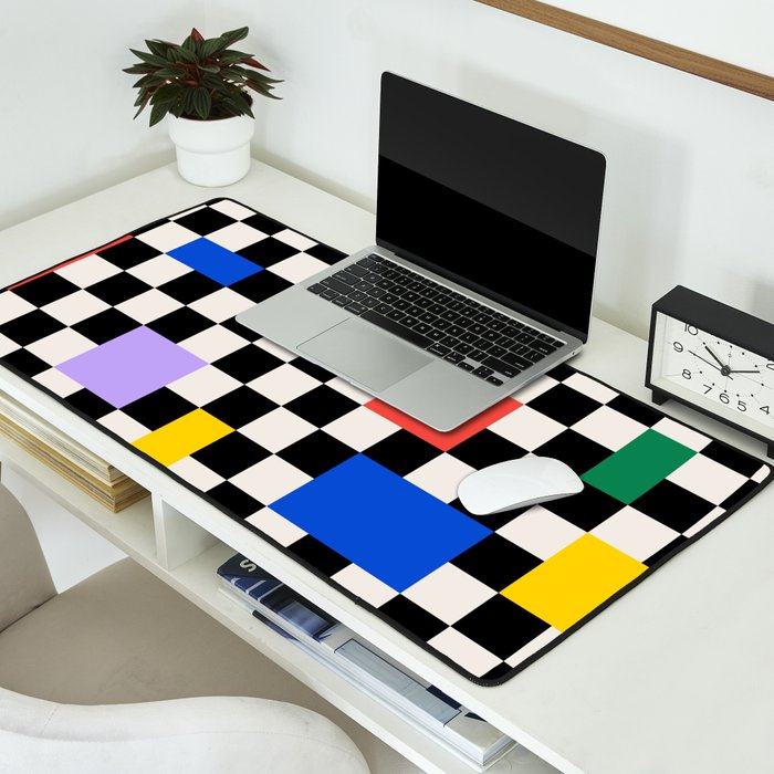 Patchwork: Bauhaus Check Edition Desk Mat Gallery Image 2