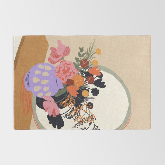 Flowers in the mirror #2 Rug Gallery Image 2