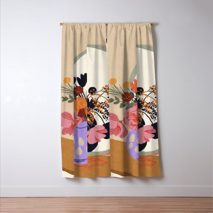 Flowers in the mirror #2 Window Curtain Gallery Image 3