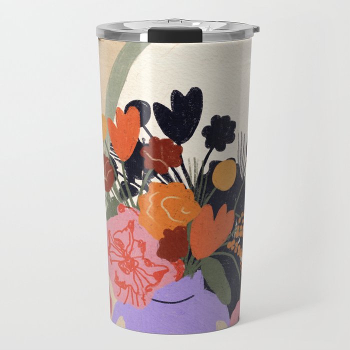 Flowers in the mirror #2 Travel Mug Gallery Image 1