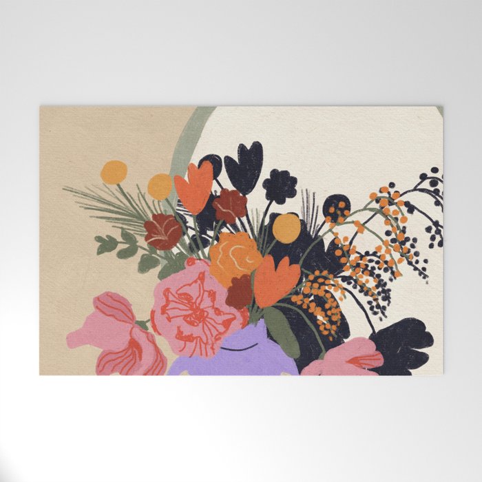 Flowers in the mirror #2 Welcome Mat Gallery Image 1