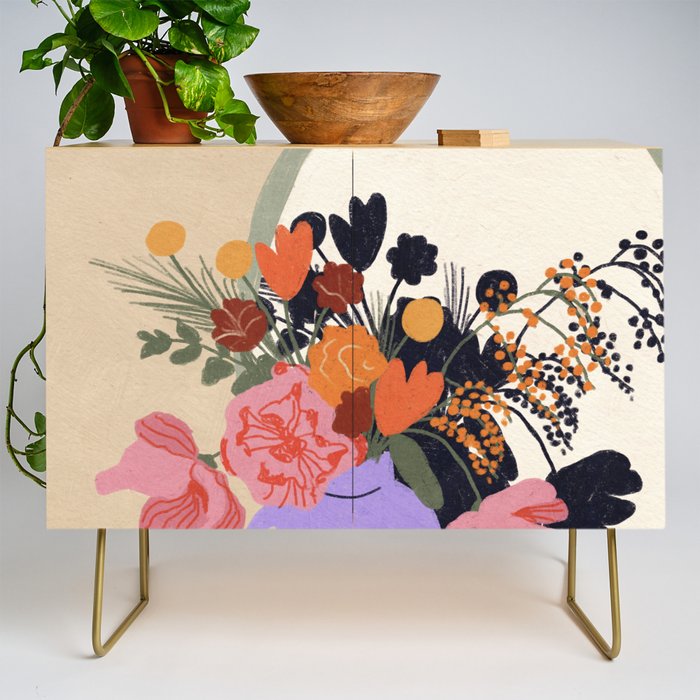 Flowers in the mirror #2 Credenza Gallery Image 1