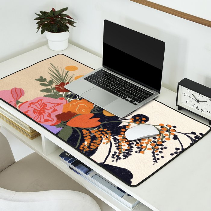 Flowers in the mirror #2 Desk Mat Gallery Image 2