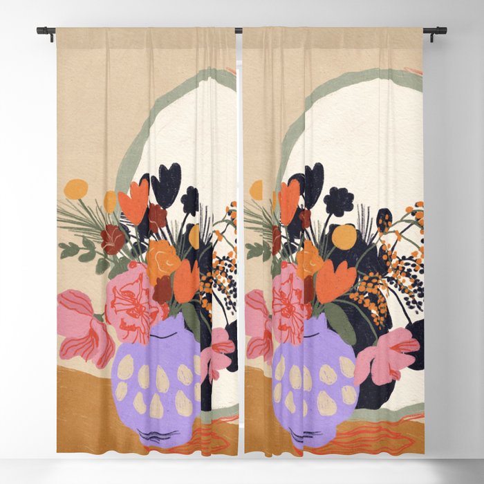 Flowers in the mirror #2 Window Curtain Gallery Image 1