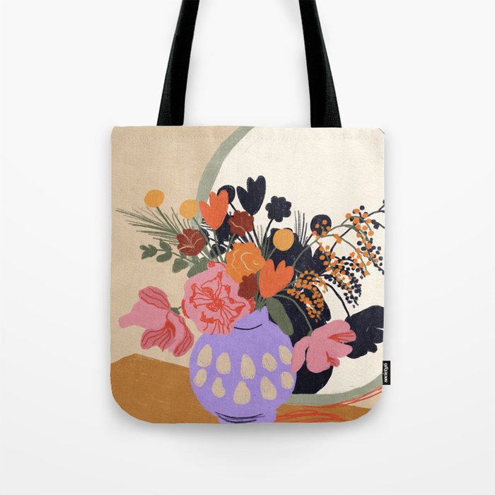 Flowers in the mirror #2 Tote Bag Gallery Image 1