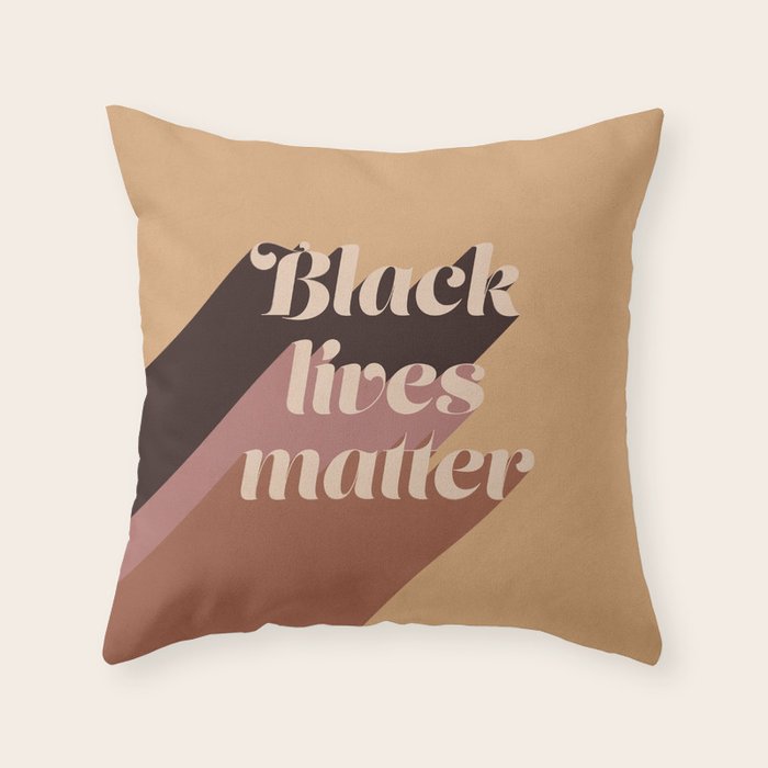 Black Lives Matter #typography Throw Pillow Gallery Image 6