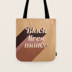 Black Lives Matter #typography Tote Bag Gallery Image 1