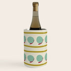 Chartreuse and Mint Green Modern Circles and Lines Wine Chiller Gallery Image 1