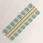 Chartreuse and Mint Green Modern Circles and Lines Yoga Mat Gallery Image 1