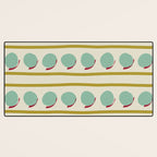 Chartreuse and Mint Green Modern Circles and Lines Desk Mat Gallery Image 3