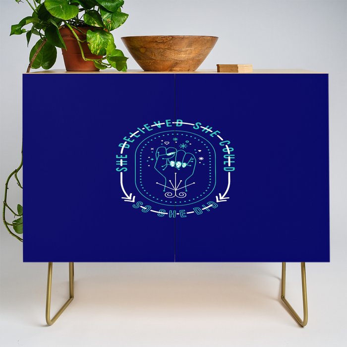 She Believed - Navy & Turquoise Palette Credenza Gallery Image 1
