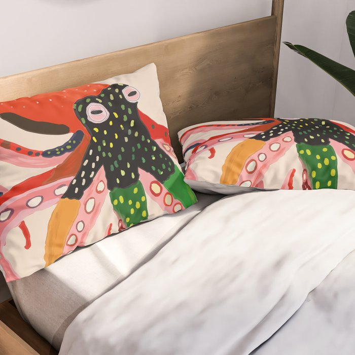 Colorful Octopus II Pillow Sham Gallery Image 2