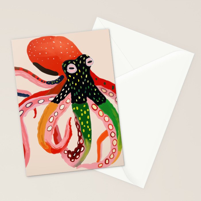 Colorful Octopus II Stationery Card Gallery Image 2