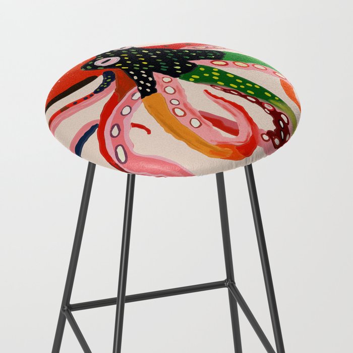 Colorful Octopus II Stool Gallery Image 2
