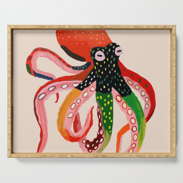 Colorful Octopus II Serving Tray Gallery Image 1