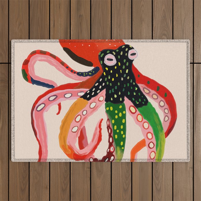 Colorful Octopus II Outdoor Rug Gallery Image 1