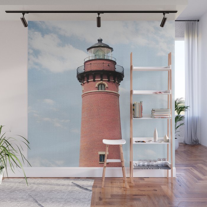 Red Lighthouse Wall Mural Gallery Image 1
