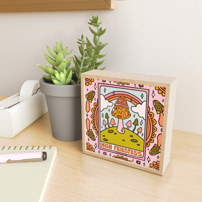 2. High Priestess Mushroom Mini Art Print Gallery Image 2