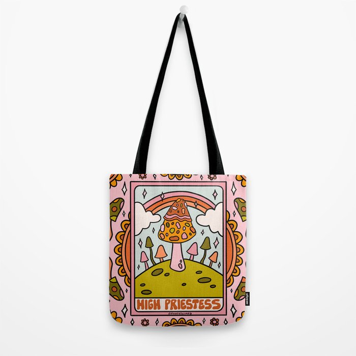 2. High Priestess Mushroom Tote Bag Gallery Image 2