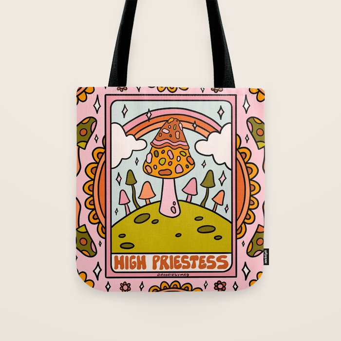 2. High Priestess Mushroom Tote Bag Gallery Image 1