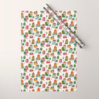 Cozy Village House Pattern Wrapping Paper Gallery Image 1