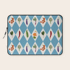 Mediterranean Vegetable Harlequin Pattern  Blue Diamond Garden  with Tomato Eggplant and Artichoke Laptop Sleeve Gallery Image 1