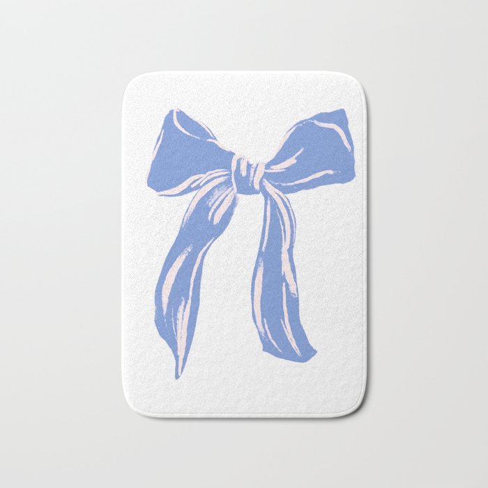 Light blue femenine bow Bath Mat Gallery Image 1