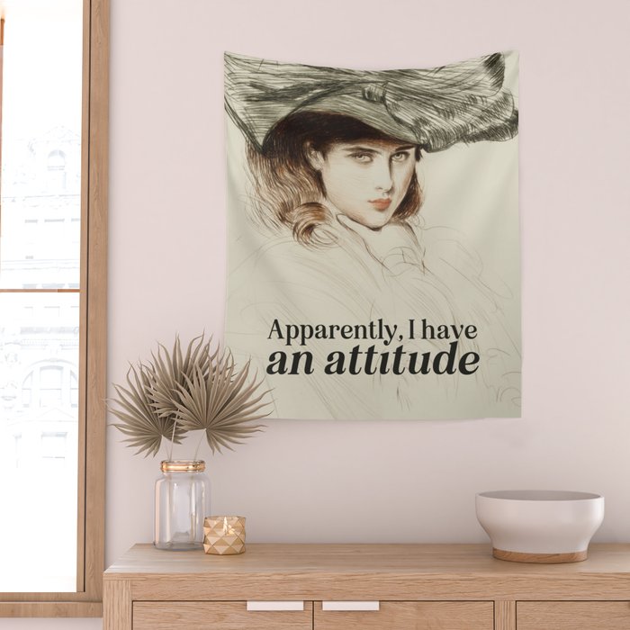 Apparently, I Have an Attitude Wall Tapestry Gallery Image 2