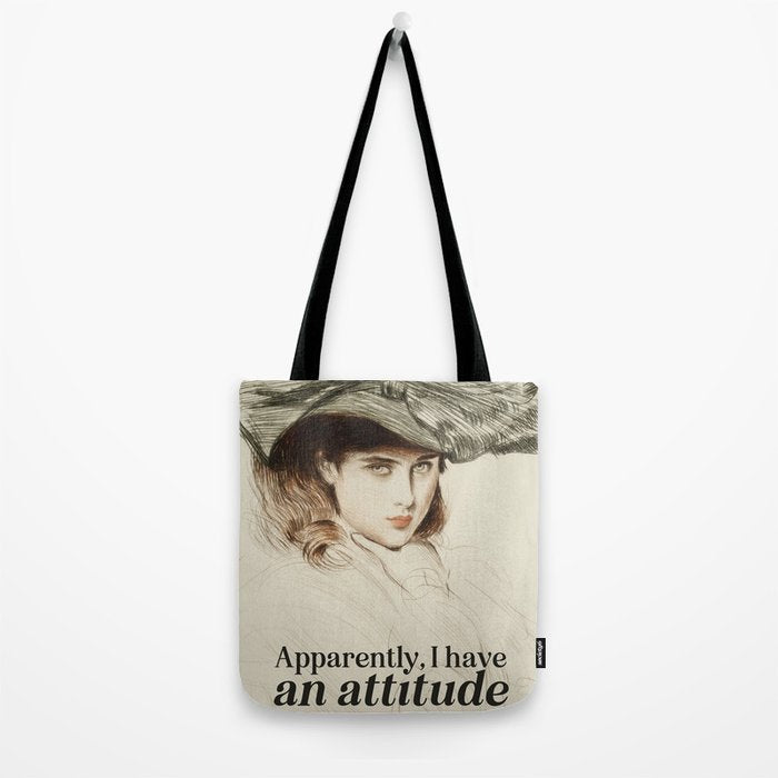 Apparently, I Have an Attitude Tote Bag Gallery Image 2