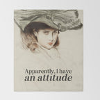 Apparently, I Have an Attitude Throw Blanket Gallery Image 2
