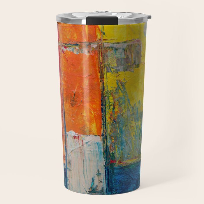 Colorful Geometric Abstract Art Travel Mug Gallery Image 1