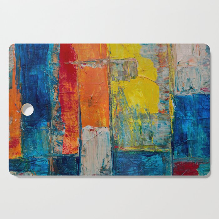 Colorful Geometric Abstract Art Cutting Board Gallery Image 1
