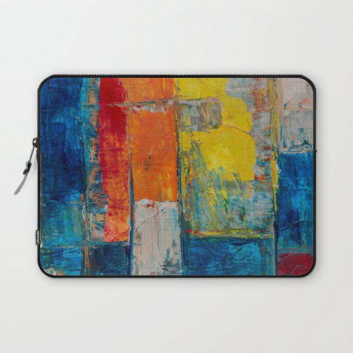Colorful Geometric Abstract Art Laptop Sleeve Gallery Image 1