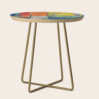 Colorful Geometric Abstract Art Side Table Gallery Image 1