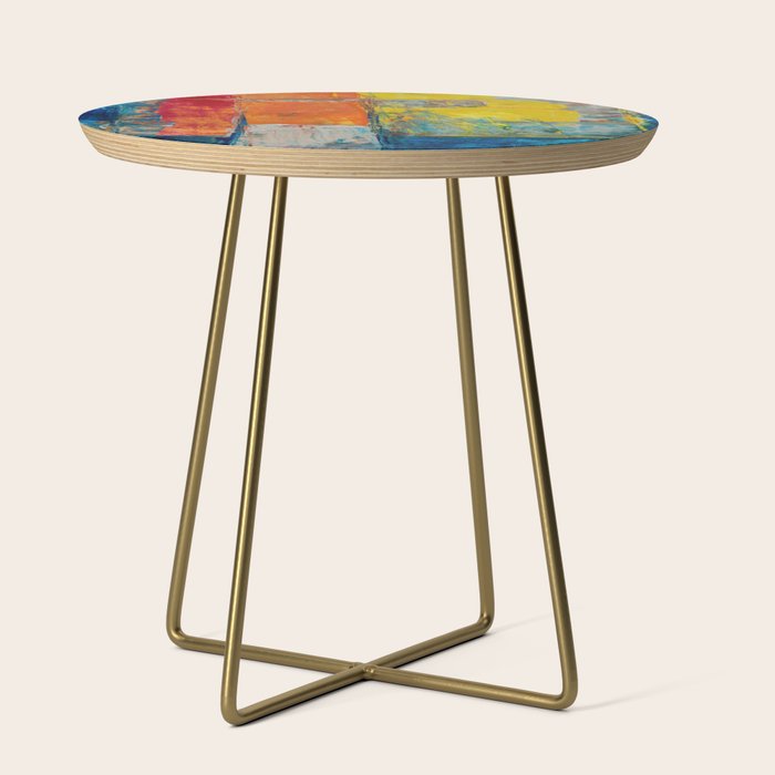 Colorful Geometric Abstract Art Side Table Gallery Image 1