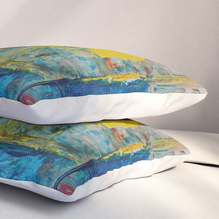 Colorful Geometric Abstract Art Pillow Sham Gallery Image 3