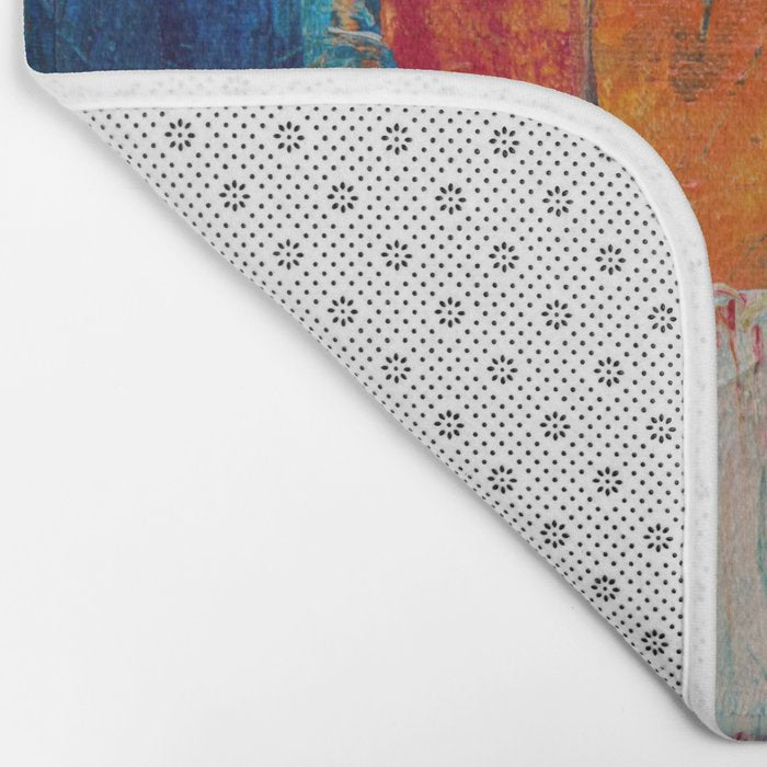Colorful Geometric Abstract Art Bath Mat Gallery Image 2