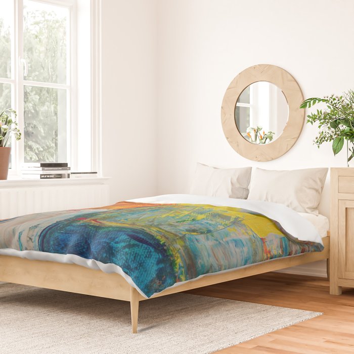 Colorful Geometric Abstract Art Duvet Cover Gallery Image 2