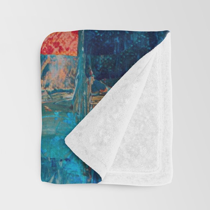 Colorful Geometric Abstract Art Throw Blanket Gallery Image 3