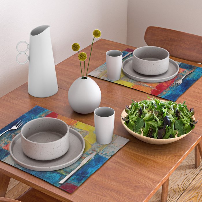 Colorful Geometric Abstract Art Placemat Gallery Image 2