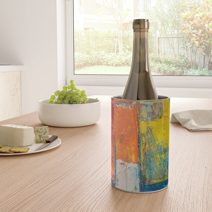 Colorful Geometric Abstract Art Wine Chiller Gallery Image 4
