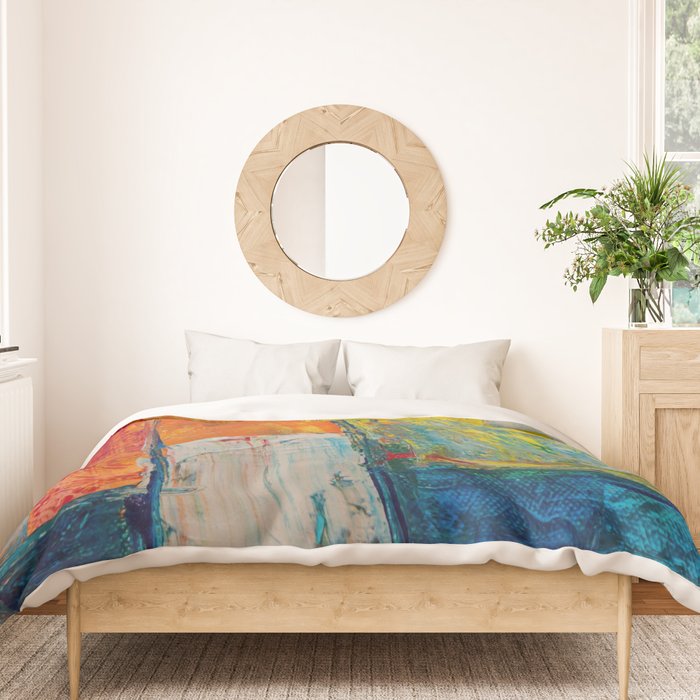 Colorful Geometric Abstract Art Duvet Cover Gallery Image 3